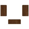 vidaXL TV Wall Unit Brown Oak Engineered Wood Large TV Wall Unit