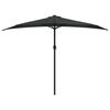 vidaXL Balcony Parasol Black Fabric, steel, aluminum 118.1x61.0x87.8 in