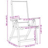 vidaXL Folding Garden Chair Set of 6 Grey Solid acacia wood, Textilene