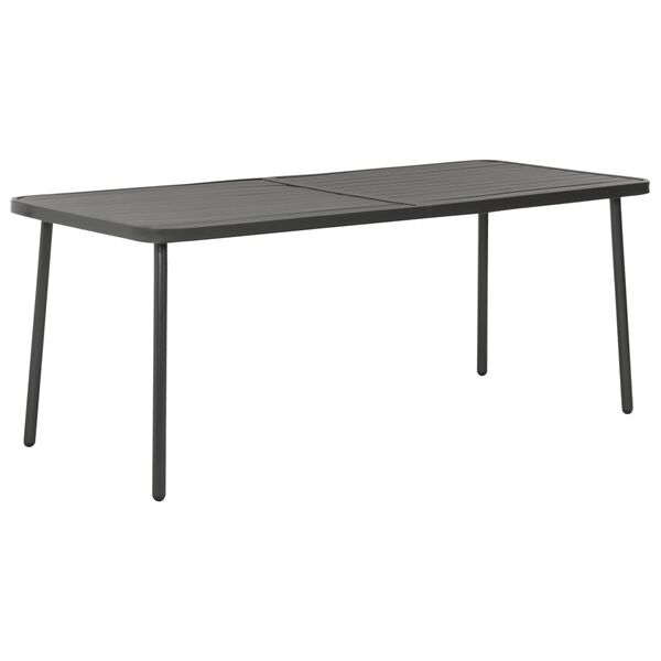vidaXL Dining Set Dark gray Steel with e-coated and powder-coated finish