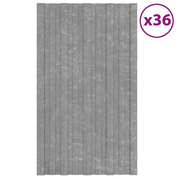 vidaXL Roof Panels 36 pcs Galvanised Steel Silver 31.5x17.7"