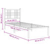 vidaXL Bed Frame Black Powder-coated steel Small Single Bed Frame