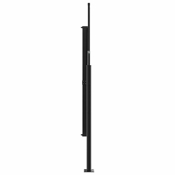 vidaXL Retractable Side Awning Black Polyester, Steel, Aluminum 63x236 in