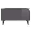 vidaXL Coffee Table High gloss grey Engineered wood, metal
