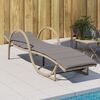 vidaXL Sun Lounger Beige PE Rattan Standard Multi-Position Backrest