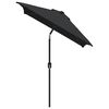 vidaXL Garden Parasol Black Polyester, Steel 118.1x78.7 in Tiltable