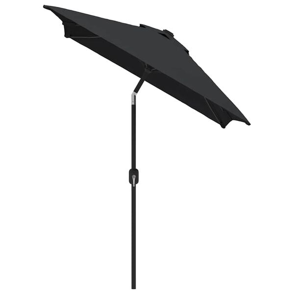 vidaXL Garden Parasol Black Polyester, Steel 118.1x78.7 in Tiltable