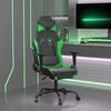 vidaXL Gaming Chair Black and Green Faux leather, metal, plywood, plastic