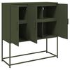vidaXL Highboard Olive Green Steel Medium Highboard Rectangular