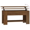 vidaXL Coffee Table Brown Oak Engineered Wood 39.8 x 19.3 x 20.5 in