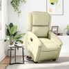 vidaXL Stand Up Recliner Chair Cream Real leather, metal, plywood Medium