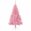 vidaXL Artificial Pre-lit Christmas Tree with 150 LEDs Pink 47.2" PVC