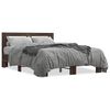vidaXL Bed Frame without Mattress Brown Oak 135 x 74.8 "