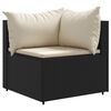 vidaXL Patio Lounge Set Black and Cream