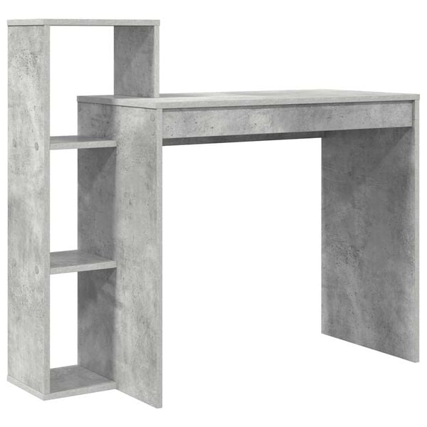 vidaXL Desk Concrete grey 39.4" x 15.7" x 35.4" Engineered wood