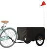 vidaXL Bike Trailer Black 99.2 lb Iron