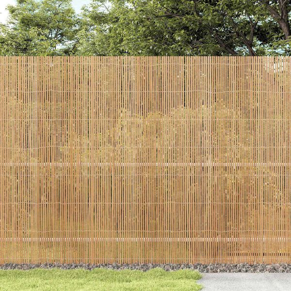 vidaXL Bamboo Fence Brown 236.2" x 59.1" bamboo