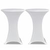 vidaXL Table Cover Set of 4 White Polyester 90%, Elastane 10% Ø31.5 in