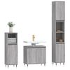 vidaXL Bathroom Furniture Set Grey Sonoma Engineered wood and Metal Medium