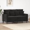vidaXL 2-seater Sofa Black Velvet (100% polyester), Metal, Textilene