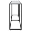 vidaXL Console Table Clear Tempered glass, Powder-coated steel
