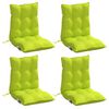 vidaXL Lowback Chair Cushion Set of 4 Bright green Oxford fabric