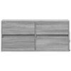 vidaXL TV Wall Cabinet Gray Sonoma Engineered wood Medium