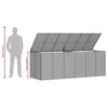 vidaXL Cushion Box Black PE Rattan, Powder-Coated Steel Large