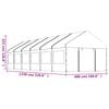 vidaXL Gazebo with Roof White 43.9'x13.4'x10.6' Polyethylene