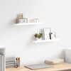 vidaXL Frame Ledge Shelf Set of 2 White MDF 15.7 in x 3.5 in x 1.2 in