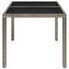 vidaXL Garden Table With Glass Top Grey