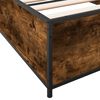 vidaXL Bed Frame Smoked Oak Engineered Wood Single Bed Durable