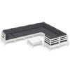 vidaXL Garden Lounge Set White and Anthracite