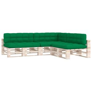 vidaXL Sofa Cushion Set of 7 Green Polyester 47.2 x 31.5 x 3.9 in