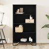 vidaXL Bookcase Black Engineered wood 31.5x12.2x54.1 in Bookcase