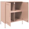 vidaXL Sideboard Pink Steel Medium Sideboard Rectangular Industrial