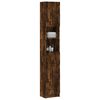 vidaXL Bathroom Cabinet Smoked Oak Engineered Wood Tall Bathroom Cabinet