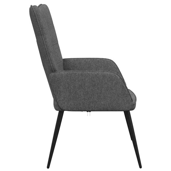 vidaXL Relaxing Chair Dark Grey Fabric (100% polyester), Steel Medium