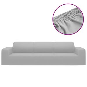 vidaXL Couch Slipcover Grey Polyester jersey