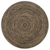 vidaXL Area Rug Black and Natural Jute and Cotton 47.2 in Durable