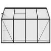 vidaXL Greenhouse Anthracite, Transparent Aluminum, Polycarbonate board