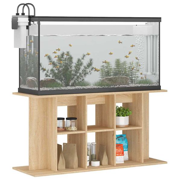 vidaXL Aquarium Stand Sonoma oak Engineered wood 47.2 x 15.7 x 23.6 in