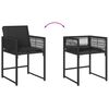 vidaXL Garden Dining Set Black