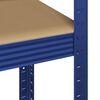 vidaXL 5-Layer Storage Shelves 4 pcs Blue Steel&Engineered Wood