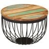 vidaXL Coffee Table Multicolor Solid reclaimed wood, steel Small