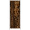 vidaXL Bedside Cabinet Smoked oak Engineered wood, Iron