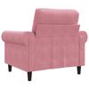 vidaXL Sofa Chair Pink Velvet (100% polyester), metal, textilene