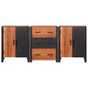 vidaXL Sideboard with Drawer 3 pcs Brown 21.65 x 11.81 x 29.53 in