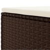 vidaXL Patio Lounge Set Brown, Cream White
