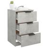 vidaXL Bedside Cabinet Concrete grey Engineered wood Medium